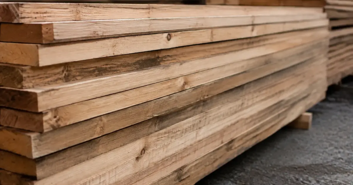 Rangees de planches de bois paralleles et alignees